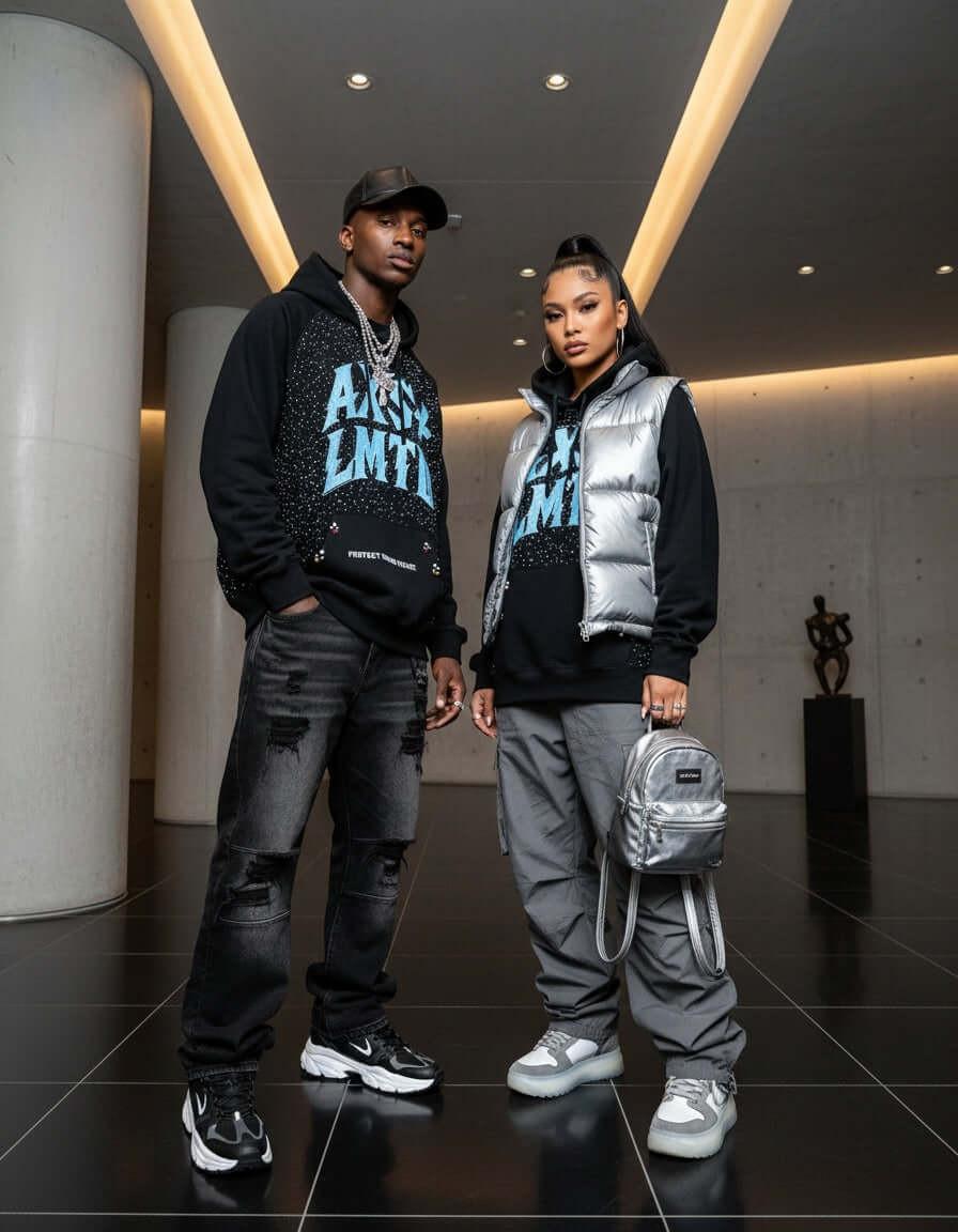 Jewelers Row – Crystal Embellished Hoodie.