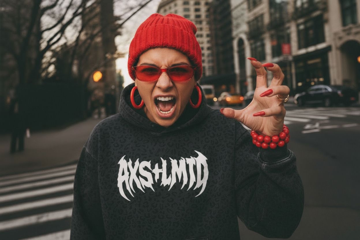 Back view of a person wearing a white t-shirt with bold text: ACCESS LIMITED PROTECT INNER PEACE. Bold minimal stylish message pieces.