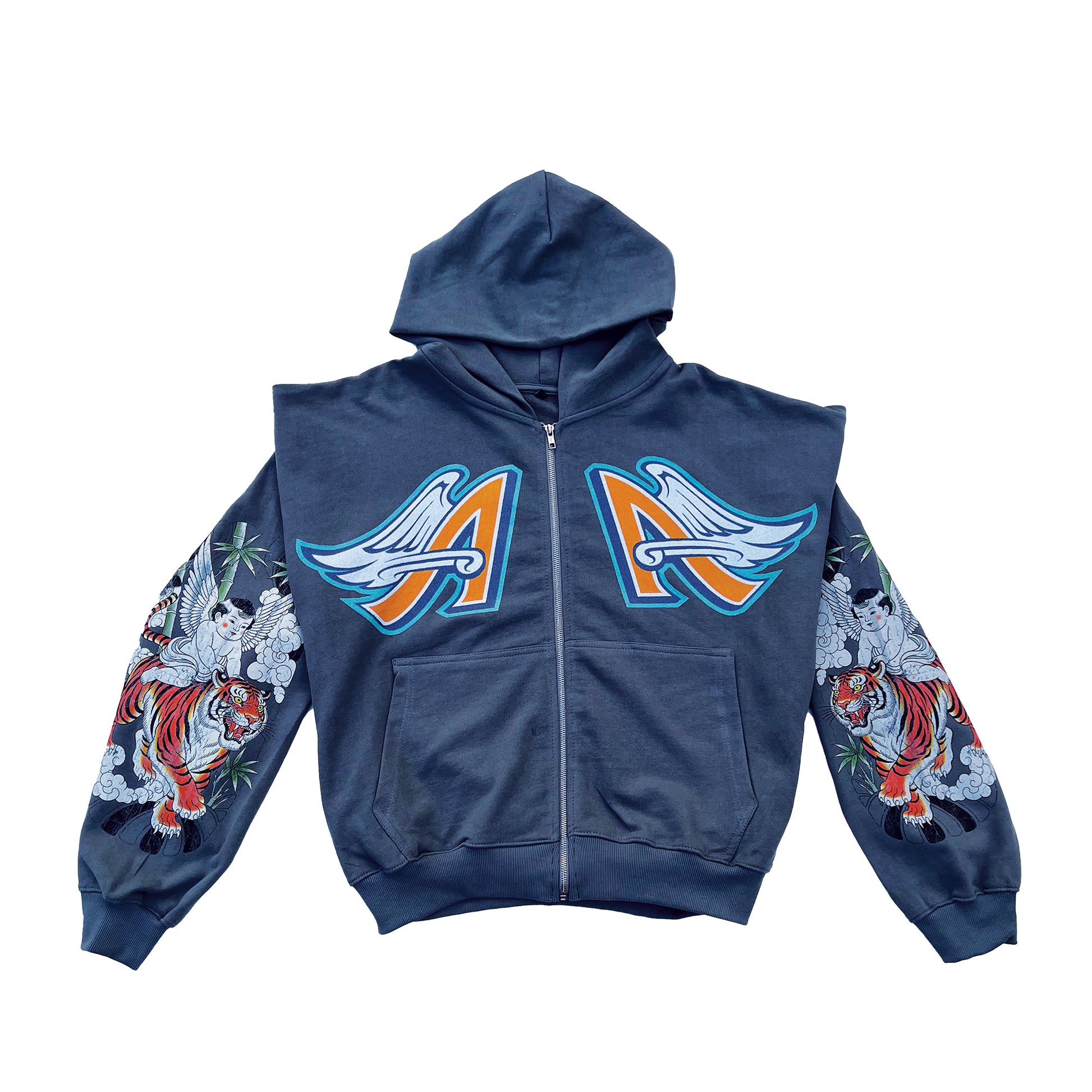 Tiger & Angels - Heavyweight Full-Zip Hoodie.