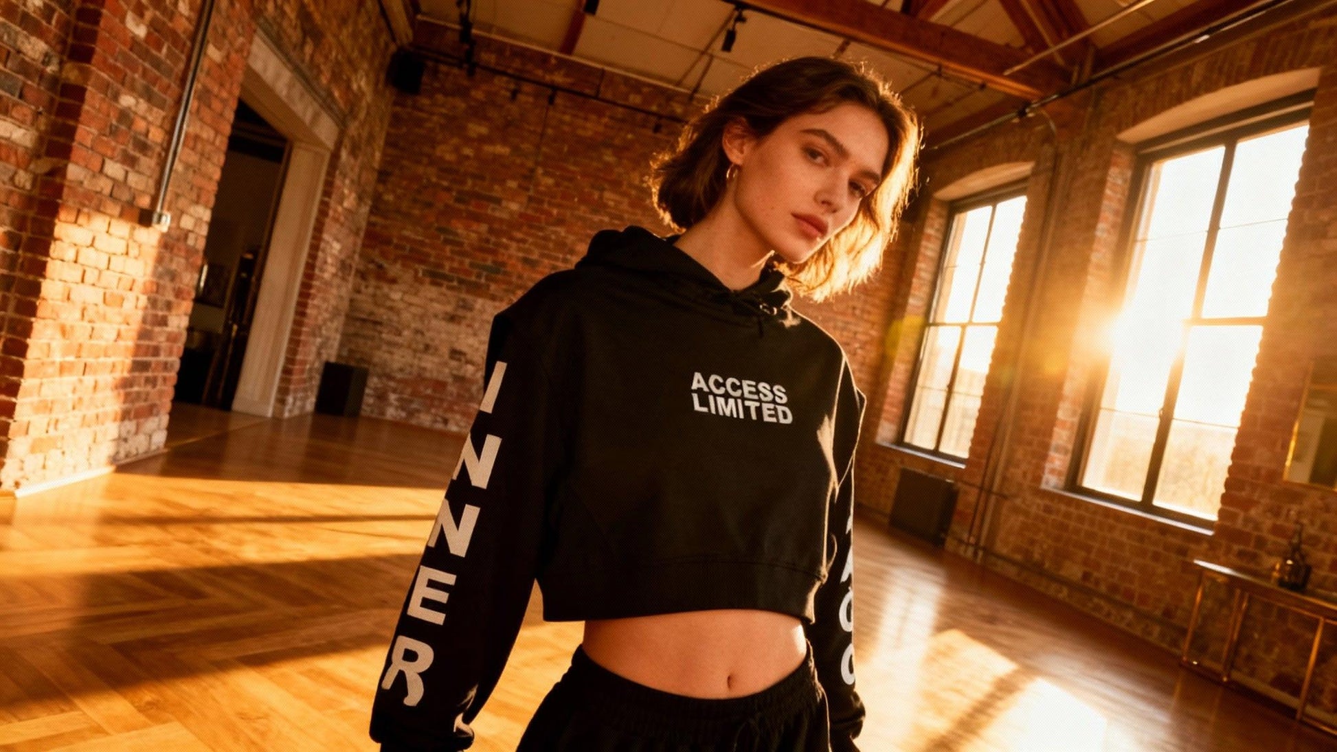 Love Self Cropped Luxury Hoodie.